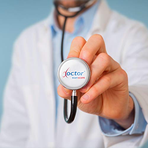 AIESI® Fonendoscopio Pediátrico Profesional de doble campana para adultos color negro DOCTOR BABY SCOPE # Garantía de 24 meses