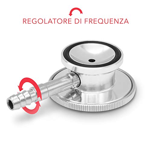 AIESI® Fonendoscopio Pediátrico Profesional de doble campana para adultos color negro DOCTOR BABY SCOPE # Garantía de 24 meses