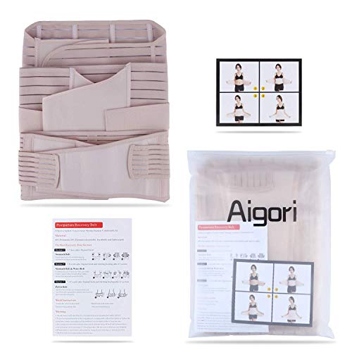 Aigori 3 en 1 Faja Postparto Reductora Mujer Recuperación después del Parto, Cinturón cómoda de Vientre/Cintura/Pelvis para Mujer y Maternidad (Talla única)