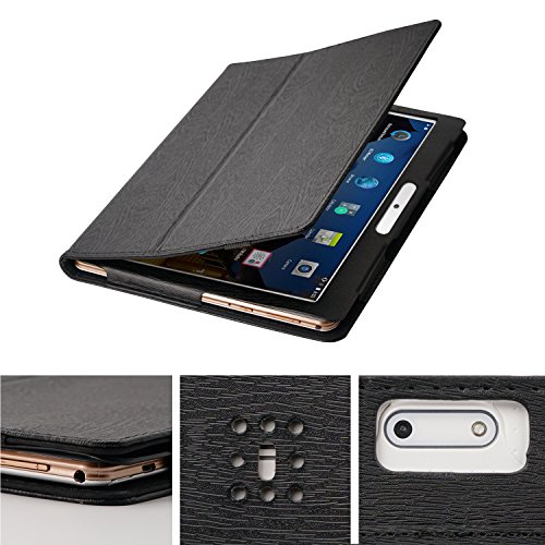 AIJAKO Slim Fit Folio Funda Cubierta Carcasa Caso Case con Stand Función para Tablet de 10.1 Pulgadas BEISTA K107 / YUNTAB K107 K17 Tablet 10.1 / SANNUO Tablet de 10.1" / LNMBBS 3G Tablet - Negro