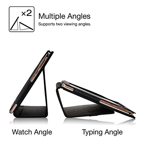 AIJAKO Slim Fit Folio Funda Cubierta Carcasa Caso Case con Stand Función para Tablet de 10.1 Pulgadas BEISTA K107 / YUNTAB K107 K17 Tablet 10.1 / SANNUO Tablet de 10.1" / LNMBBS 3G Tablet - Negro