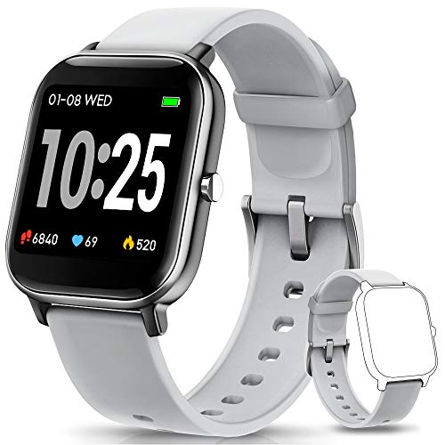 AIMIUVEI Smartwatch, Reloj Inteligente IP67 con Pulsómetro, Presión Arterial, 7 Modos de Deportes y GPS, Monitor de Sueño Caloría 1.4 Inch Pantalla Táctil Smartwatch para Mujer y Hombre