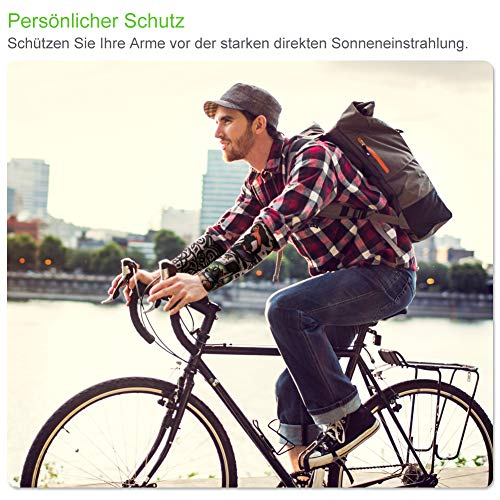 AimTop 10 Piezas de Nailon elástico Falso Tatuaje Temporal, Mangas de Brazo, Arte de Cuerpo, Temporal, Bloqueo de Sol, Mangas, Nailon, Kit para Hombres y Mujeres