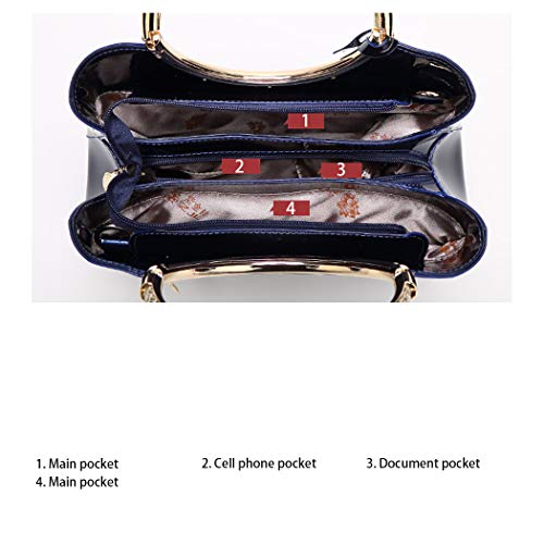 AINUOEY Bolsos Para Mujer Shoppers y Bolsos de Hombro Bolsos Bandolera Vestir Burdeos