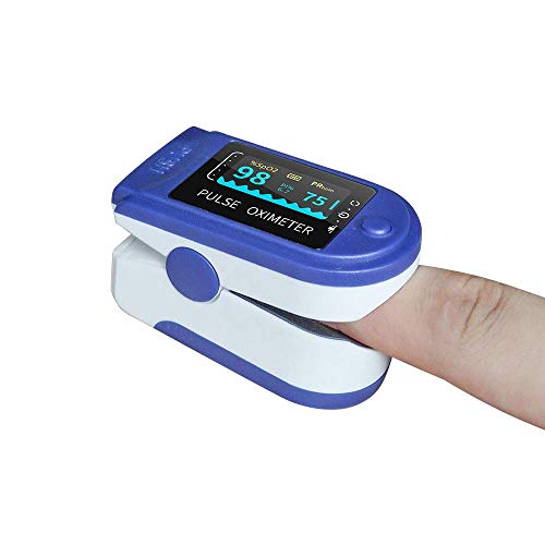 AIQURA pulsómetro de dedo oxígeno – pulsioxímetro de dedo profesional – oxímetro medidor de oxígeno en sangre portátil - SpO2, frecuencia del pulso, BPM