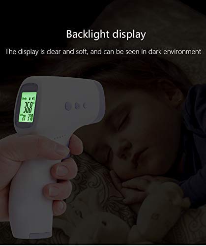 AIQURA Termómetro Infrarrojos Sin Contacto Médico - pistola láser con pantalla digital - medición frontal y corporal a distancia para bebé niño adulto profesional