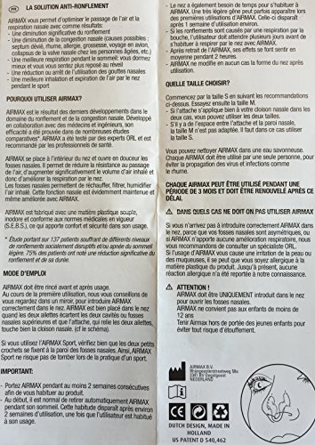 Airmax® - Dilatador nasal contra la congestión y los ronquidos. - Incluye tamaño pequeño y medio - Dispositivo médico recomendado por los médicos …