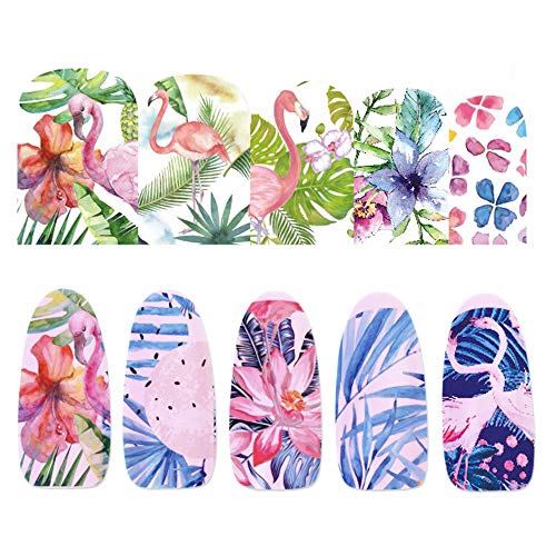 AIUIN 12 Piezas Pegatina de Uñas Colorear Mundo Natural Francesas Guías de Clavar DIY Tip Pegatinas Conjunto