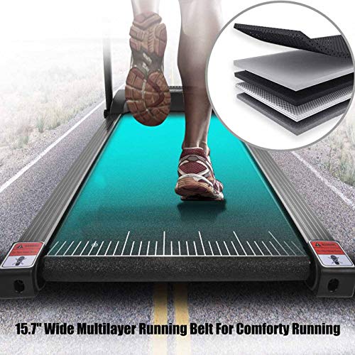 AiWoo Cinta de correr para hogar, Peso máximo de 150 kg, eléctrica, plegable, motorizada, con 12 programas predefinidos, pantalla LED, máquina de fitness