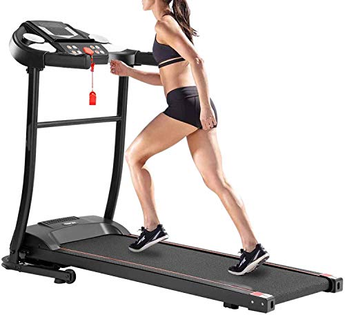 AiWoo Cinta de correr para hogar, Peso máximo de 150 kg, eléctrica, plegable, motorizada, con 12 programas predefinidos, pantalla LED, máquina de fitness