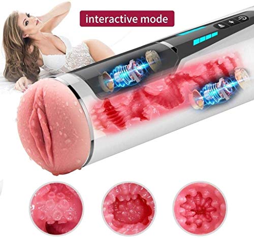 Aiwop-fjb ABS + Goma Suave Masculino Ma-s-t-u-rador Completamente automática telescópica Aīrcrǎft Copa Profunda Thr-Avena VIbrAt-ción Ma-s-t-u-Rator Ç-u-p Happiness