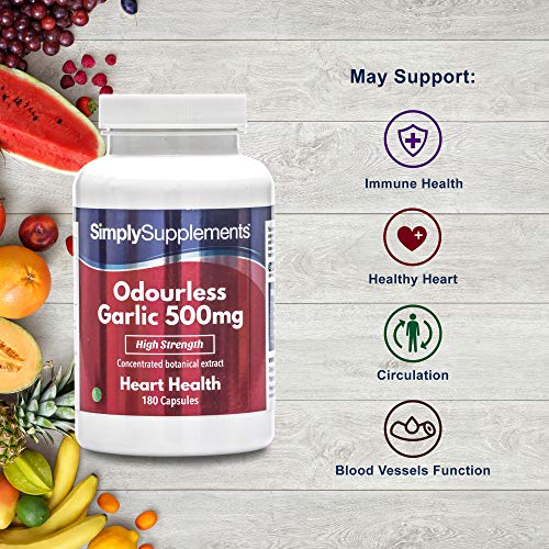 Ajo 500mg - ¡Bote para un año! - Apto para veganos - 360 Cápsulas - SimplySupplements