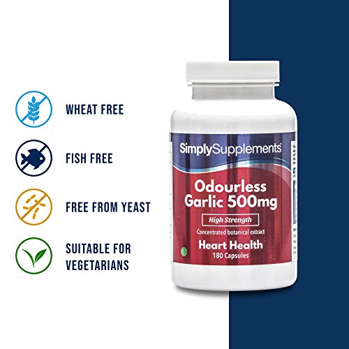 Ajo 500mg - ¡Bote para un año! - Apto para veganos - 360 Cápsulas - SimplySupplements