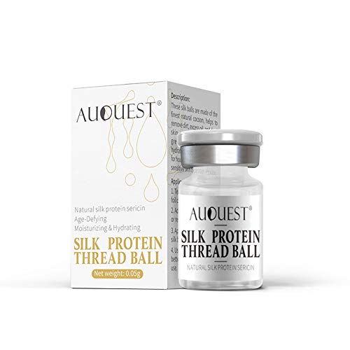 AJUMKER Bola de hilo de proteína de seda Proteína hidrolizada antiarrugas Cuidado de la piel Hidratante esencia antienvejecimiento Bola de seda multifuncional