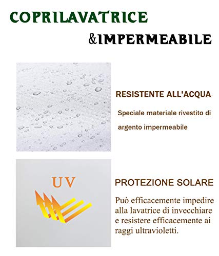 AKEfit Funda de Lavadora Cubierta Impermeable para Lavadora/Secadora de Carga Frontal para Lavadora o Secadora 60 * 85 * 64cm