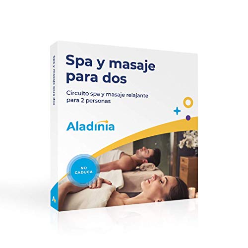 ALADINIA Box Caja Regalo Pack SPA y Masaje para Dos con Validez Ilimitada | Más de 80 Opciones para Elegir en España