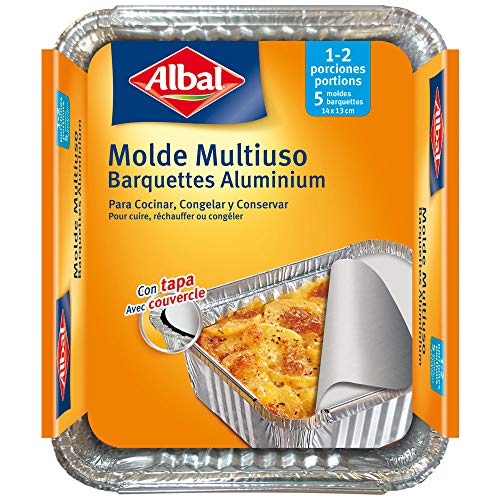 ALBAL - Molde Aluminio Multiuso - 16 x 13cm - 5 moldes