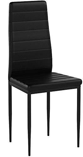 Albatros 2551MILANO Set de 4 sillas de Comedor, Negro