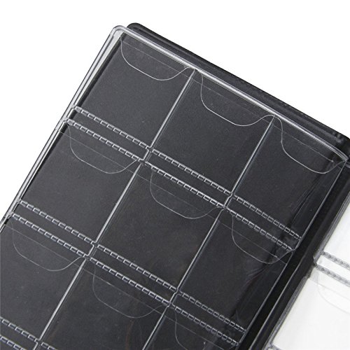 Álbum para almacenar una colección de monedas y centavos de Caxmtu, con bolsillos, para regalo de Navidad, de color negro