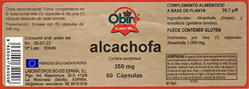 Alcachofa 350 mg. 60 cápsulas