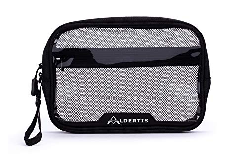 Aldertis - Neceser de Viaje Transparente para avión de Mujer y Hombre, Impermeable, de PVC para organizar Accesorios de Viaje y artículos de Aseo. Estuche o Bolso Transparente.