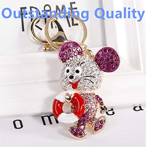 Aleación Llavero Regalo Llaveros Lifebuoy Llavero Coche Mouse Llavero Adorno Diamante Llavero Cuero Colgante Llavero Cuero niña Llavero Cuero