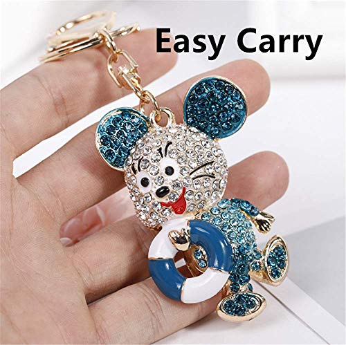 Aleación Llavero Regalo Llaveros Lifebuoy Llavero Coche Mouse Llavero Adorno Diamante Llavero Cuero Colgante Llavero Cuero niña Llavero Cuero