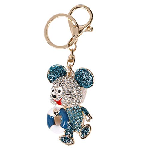 Aleación Llavero Regalo Llaveros Lifebuoy Llavero Coche Mouse Llavero Adorno Diamante Llavero Cuero Colgante Llavero Cuero niña Llavero Cuero