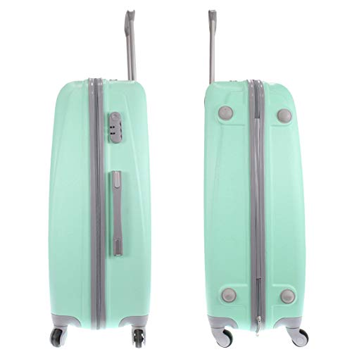 Alexander 24'' ABS Maleta de Viaje Equipaje 63.5*42*23.5 cm 52L Estructura Rígida Ligera con Asa Telescópica 4 Ruedas Giratorias y Cerratura 4 Colores 3 Tamaños a Elegir (Verde, M) 1300VE-M