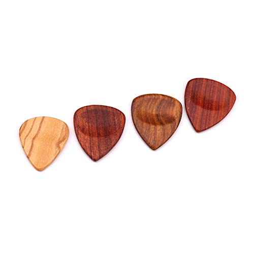 Alextry 1 Juego de Accesorios Púas de Madera Púas con Funda para Guitarra Bass Banjo