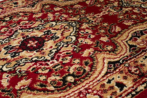 Alfombra De Pasillo Tradicional - Color Rojo De Diseño Oriental - Mejor Calidad - Diferentes Dimensiones S-XXXL 90 x 150 cm