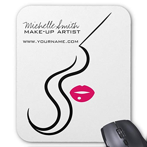 Alfombrilla de ratón para Videojuegos, Antideslizante, Resistente al Agua, Base de Goma, Alfombrilla de ratón, Icono de Maquillaje para Mujer, en Negro, Blanco, Rosa, para Labios