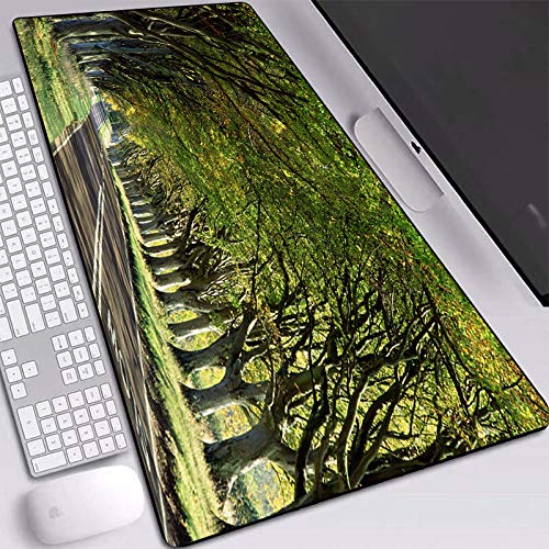 Alfombrilla De Ratón,Gaming Mouse Pad,Estera Del Escritorio De Oficina,Alfombrilla Raton Grande Lavable,Patrón Moderno Del Paisaje Del Bulevar,Antideslizante Diseñada Para Gamers, Trabajo De Ofic