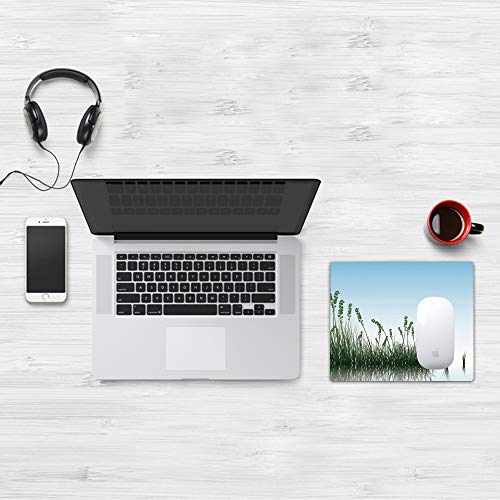 Alfombrilla Ratón 320x250 mm,Paisaje, paisaje de una hierba de arbustos de lago con reflejo Floral Ar,Antideslizante e Alfombrilla goma Impermeable Ideal para Portátil, Teclado, Gaming Hogar y Oficina