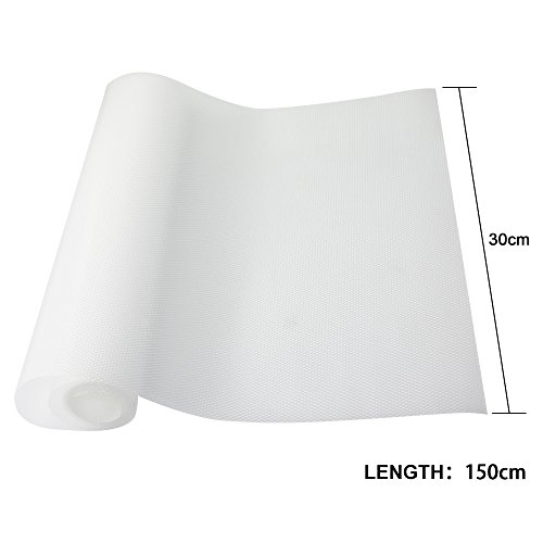 Alfombrillas Nevera,Rollo Antideslizante Cocina,JTDEAL 2pcs EVA Alfombrillas Transparente para Cajones Cocina,Protector Antideslizante para Cajones, Adecuado para Refrigeradores/Gabinetes/Mesas y más