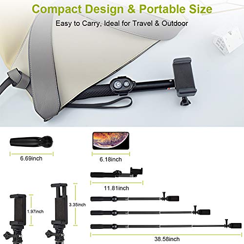 Alfort Palo Selfie, Selfie Stick Bluetooth Trípode Portátil con Control Remoto per iPhone 11 Pro/X/8/Samsung GALAXY S10/S9/Huawei P20/Mate 10 y Otros Teléfonos con Android/iOS (6.0'')