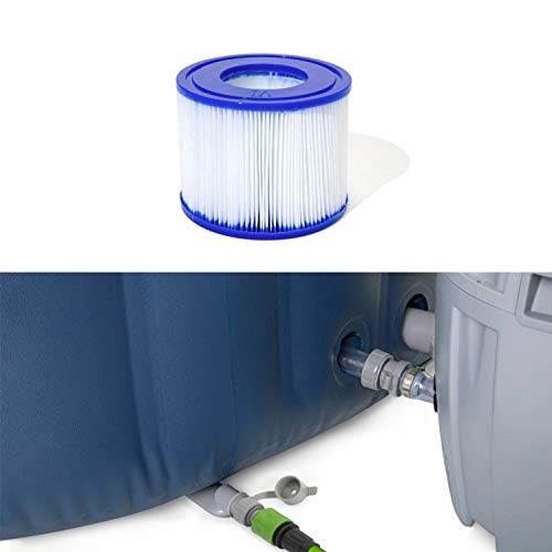 Alice's Garden - Spa Lay-Z Airjet plus - Milán - Jacuzzi 6 personas redondo Ø200cm, PVC, con control remoto, calefacción, inflador, filtro, difusor, manta aislante