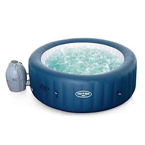 Alice's Garden - Spa Lay-Z Airjet plus - Milán - Jacuzzi 6 personas redondo Ø200cm, PVC, con control remoto, calefacción, inflador, filtro, difusor, manta aislante