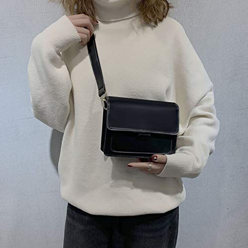 ALIKEEY Bolso Bandolera Mujer Bolso De Hombro Salvaje Pierna Piel Carro Plateado Guess Camara Reflex Cambiador Cochecito Cintura Asas Blanco