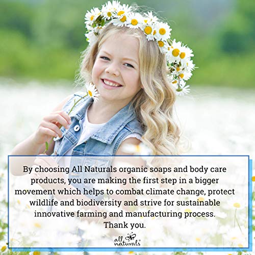 All Naturals, Jabón orgánico antibacteriano Almendras Avena para piel sensible y seca, 100g