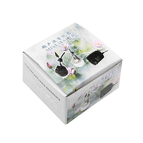 ALLOMN generador de Niebla ultrasónico atomizador atomizador Fogger Agua Fuente Estanque Niebla máquina 24V … (con Adaptador)