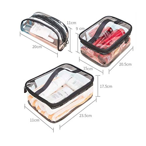 Almacenamiento Cosmético, Bolsa De Cosméticos De Baño De PVC Transparente Impermeable Para Mujer Estuche De Maquillaje Cremallera De Viaje Maquillaje Organizador De Lavado De Belleza Kit De Almace