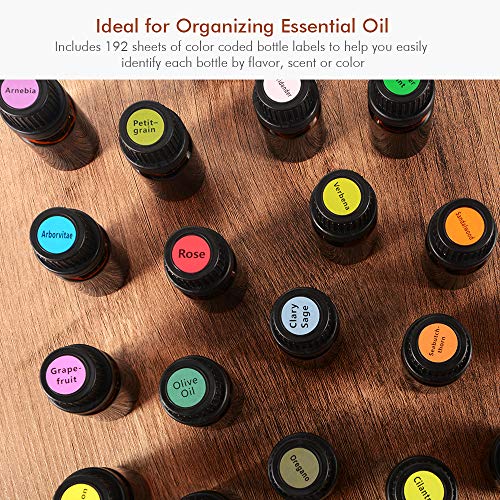 Almacenamiento de aceites esenciales para 70 botellas, 192 etiquetas, embudo de 4 unidades, pipeta de transferencia de 10 unidades, abridor de botellas de aceite 1pcs, aceite esencial Organizador