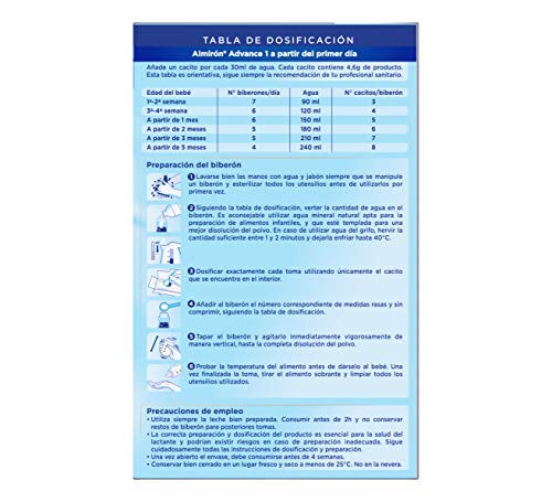 Almirón Advance 1 Leche de Inicio en Polvo a Partir del Primer Día - 1200 g