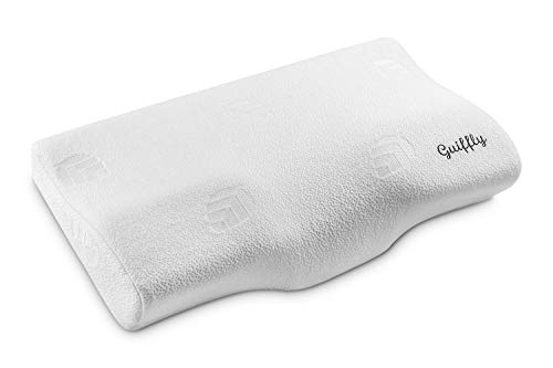 Almohada Cervical, Almohada Ortopedica Cervical Para Dolor de Cuello, Almohada Viscoelastica con Cubierta de Fibras de Lavable - Para Durmientes Laterales, Durmientes de Espalda y Estómago 50x30cm