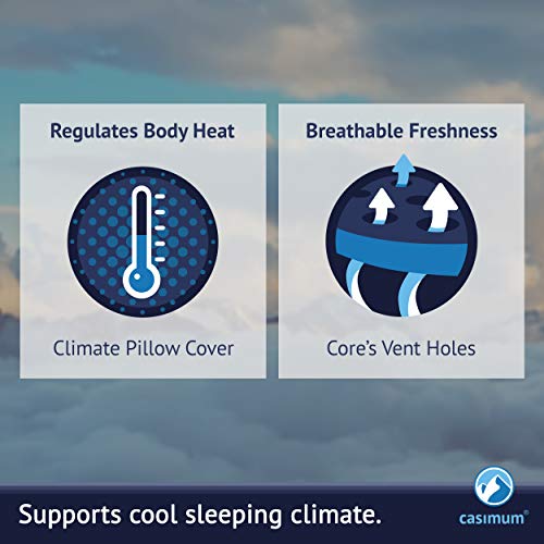 Almohada Cervical de Espuma Memoria viscoelastica - Cojin de Cuello Anatomica para Problemas cervicales. Protección Natural antiácaros. Diseño clásico 70x40 cm