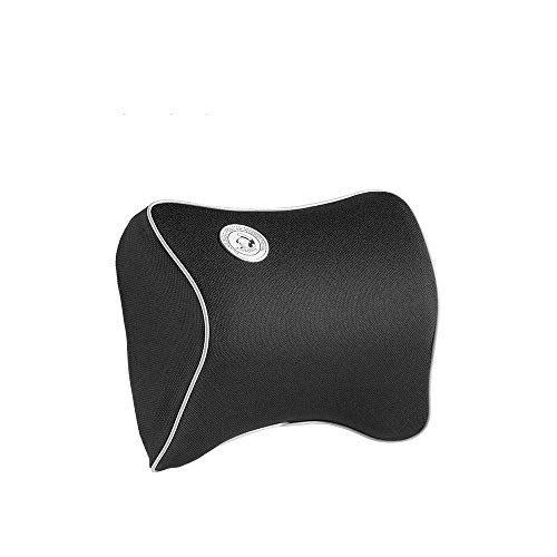 Almohada de coche de látex reposacabezas de coche cabeza y cuello apoyo cojín conducción/viaje/hogar/oficina silla, Negro (Negro) - 9869702776351
