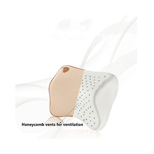 Almohada de coche de látex reposacabezas de coche cabeza y cuello apoyo cojín conducción/viaje/hogar/oficina silla, Negro (Negro) - 9869702776351