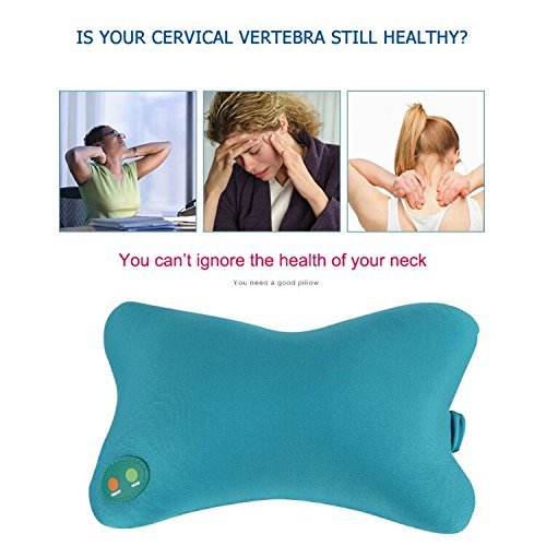 Almohada de masaje, masajeador eléctrico suave para el cuello, estimulador para aliviar el dolor de espalda, coche, oficina, uso en casa, siesta, aprobado por la CE