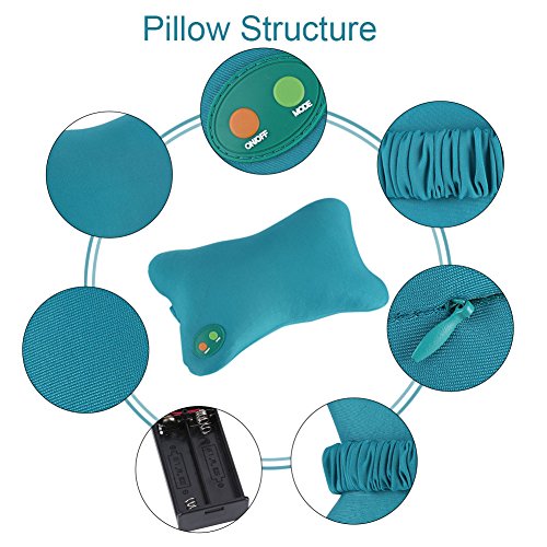 Almohada de masaje, masajeador eléctrico suave para el cuello, estimulador para aliviar el dolor de espalda, coche, oficina, uso en casa, siesta, aprobado por la CE